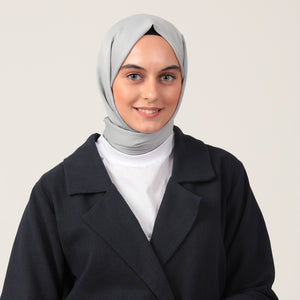 Düz Pamuklu Şal - Buz Mavisi