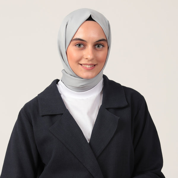Düz Pamuklu Şal - Buz Mavisi
