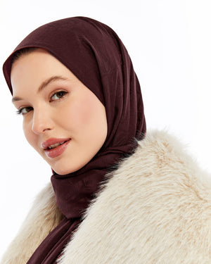 Lana Dama Desen Şal - Bordo