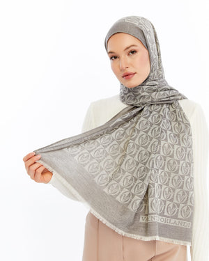 Lana Dama Desen Şal - Gri