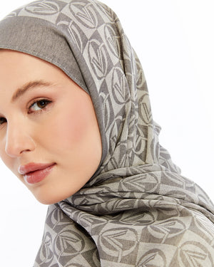 Lana Dama Desen Şal - Gri