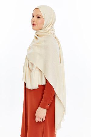 Lana Logo Desen Şal - Krem