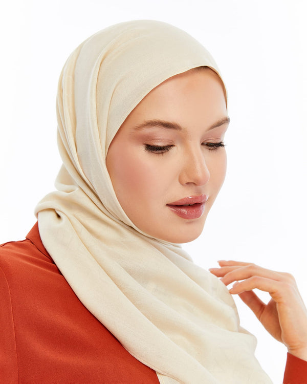 Lana Logo Desen Şal - Krem