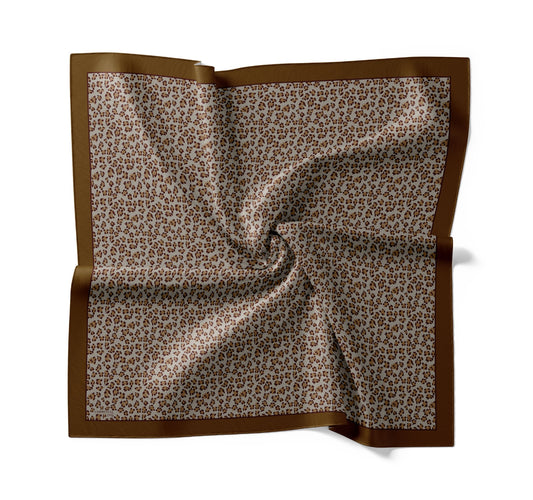 Tensel Eşarp - Leopar Desen - Camel