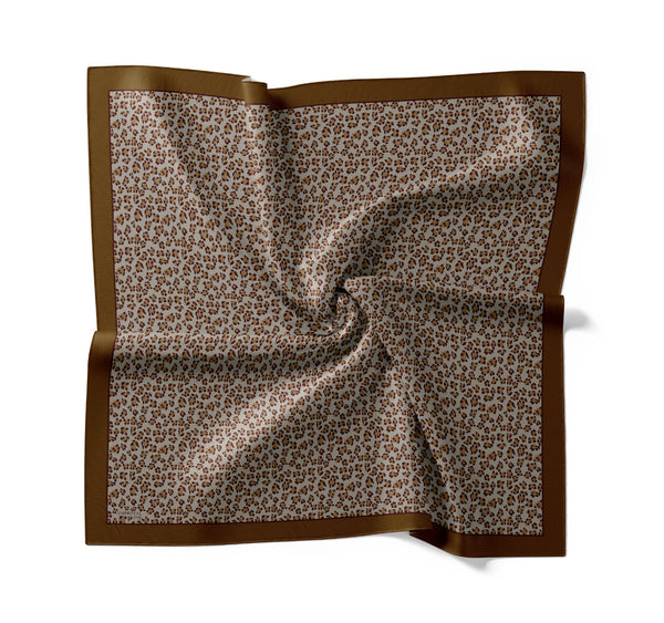 Tensel Eşarp - Leopar Desen - Camel
