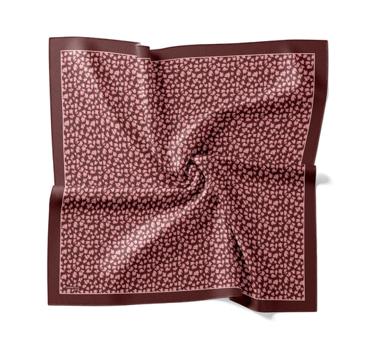 Tensel Eşarp - Leopar Desen - Bordo