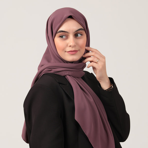 Medine İpeği Eşarp 110 X 110 Cm - Mürdüm