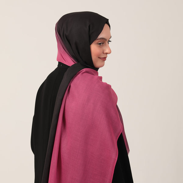 Degrade Şal - Siyah Fuşya
