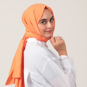Bambu Pamuk Şal - Oranj