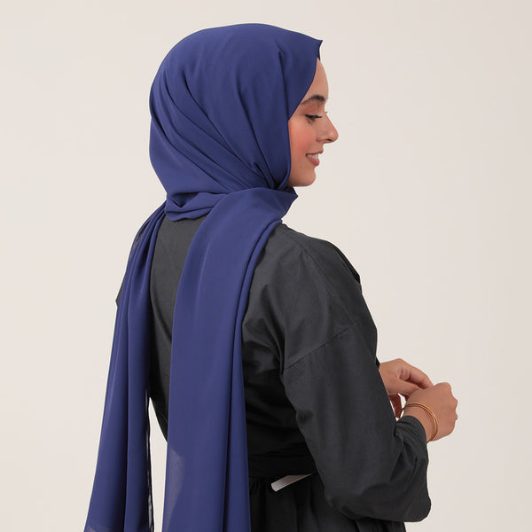 Şifon Şal - Gece Mavisi