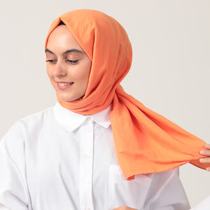 Bambu Pamuk Şal - Oranj