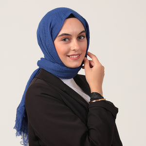 Bürümcük Şal - Saks Mavisi