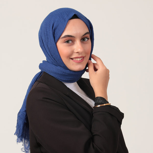 Bürümcük Şal - Saks Mavisi