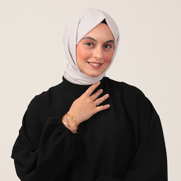 Bambu Pamuk Şal - Buz Beyazı