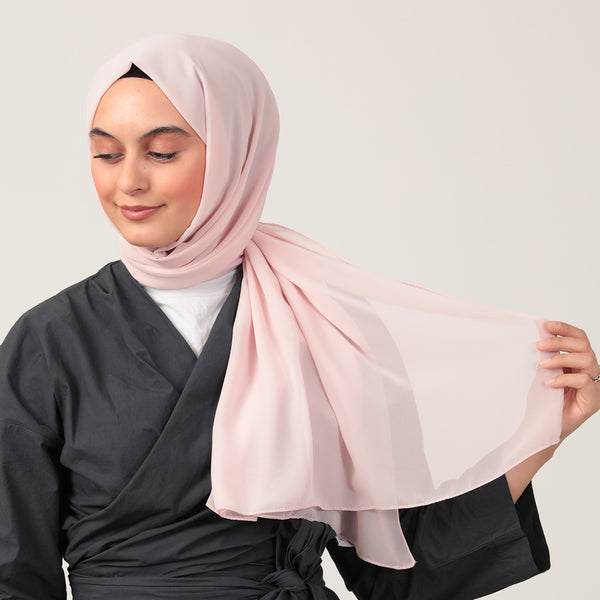 Şifon Şal - Toz Pembe