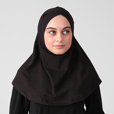 ipekistanbul - Boyunluklu Hijab Bone - Çapraz - Siyah
