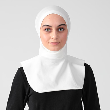 ipekistanbul - Boyunluklu Hijab Bone - Özel Üretim - Ekru