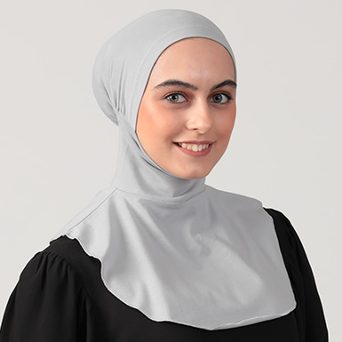 ipekistanbul - Boyunluklu Hijab Bone - Özel Üretim - Gri