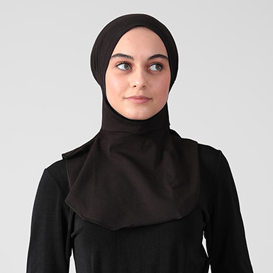 ipekistanbul - Boyunluklu Hijab Bone - Özel Üretim - Siyah