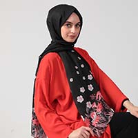 Daisy Şal - Siyah - Thumbnail