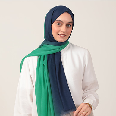 ipekistanbul - Degrade Şal - Benetton Lacivert