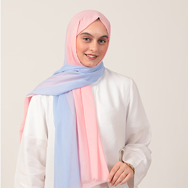 ipekistanbul - Degrade Şal - Pembe Mavi