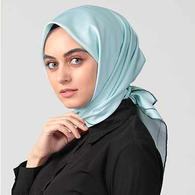 Düz Renk Twill Eşarp - Mint