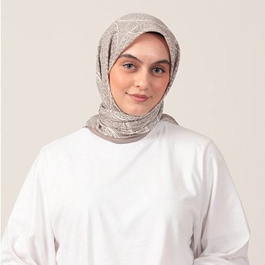 ipekistanbul - Pamuk İpek Eşarp - Henna Desen - Taş