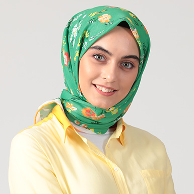 Pamuklu Soft Eşarp - Çıtır Desen - Benetton