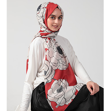 ipekistanbul - Rose Şal - Kırmızı